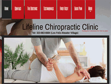 Tablet Screenshot of lifelinechiro.com